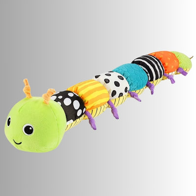 chenille-en-peluche-vert-colore-pour-bebe
