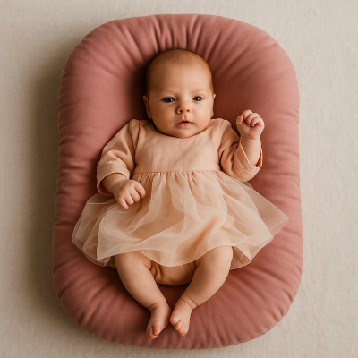 COCON BEBE | Réducteur de lit - Rose poudré