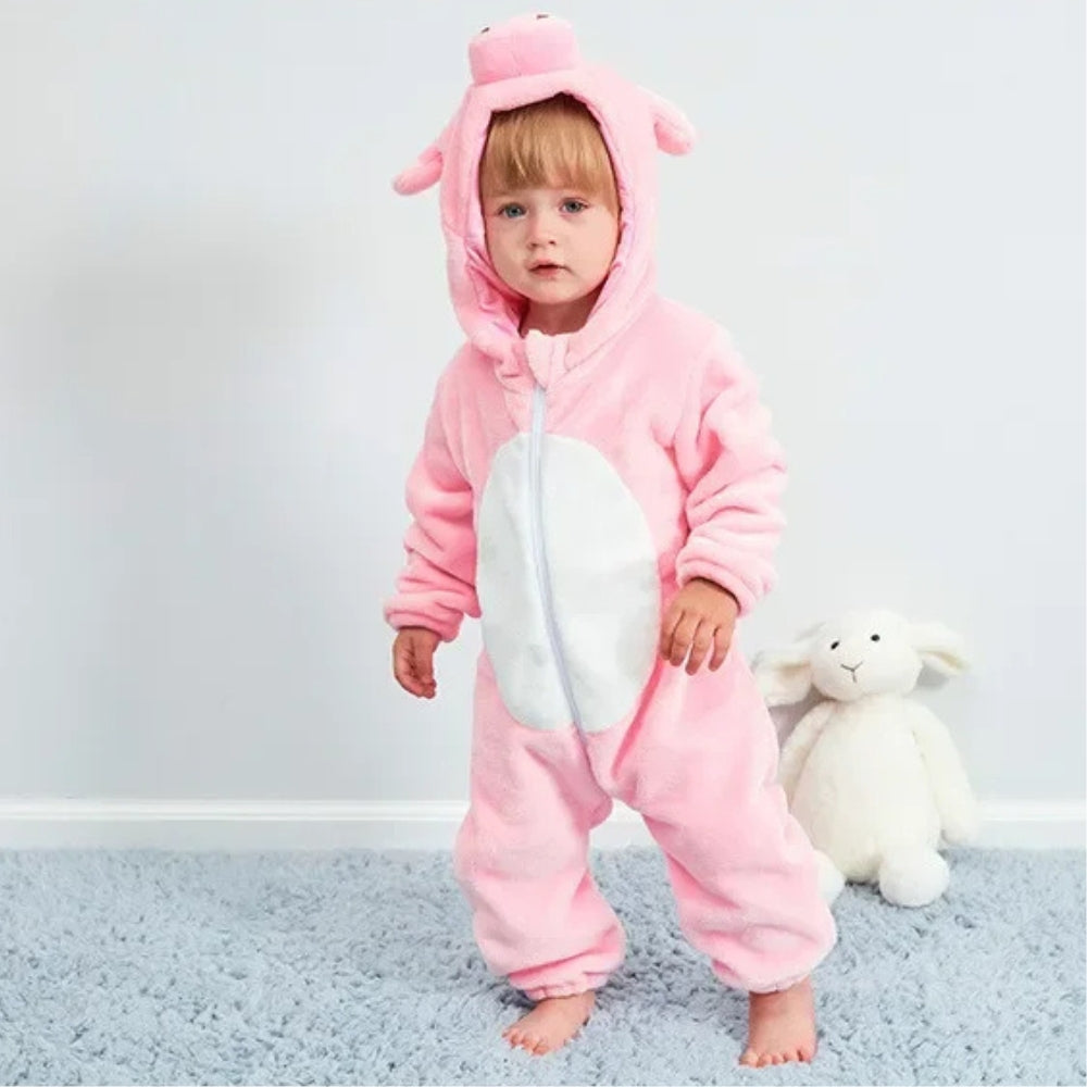 combinaison-bébé-fille-cochon-rose-blanc-avec-fermeture-éclair