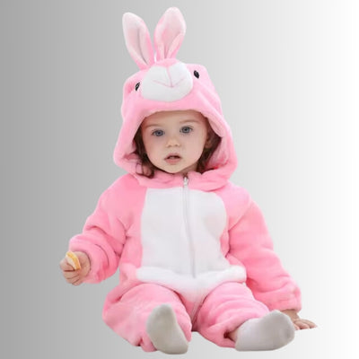 combinaison-bébé-fille-lapin-chaude-confortable