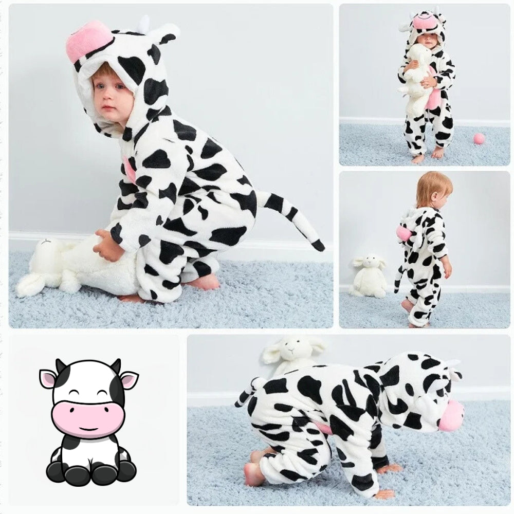 combinaison-bébé-fille-vache-pratique-mignon