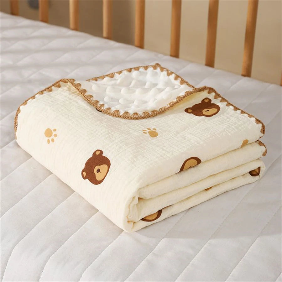 couverture-bébé-douce-élégant-beige-claire