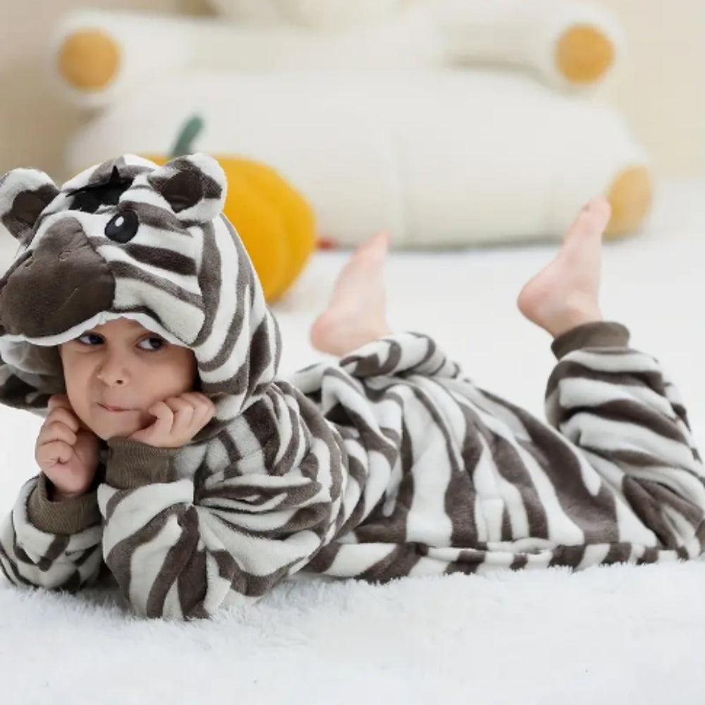 Grenouillère-bébé-zèbre-pratique-mignon