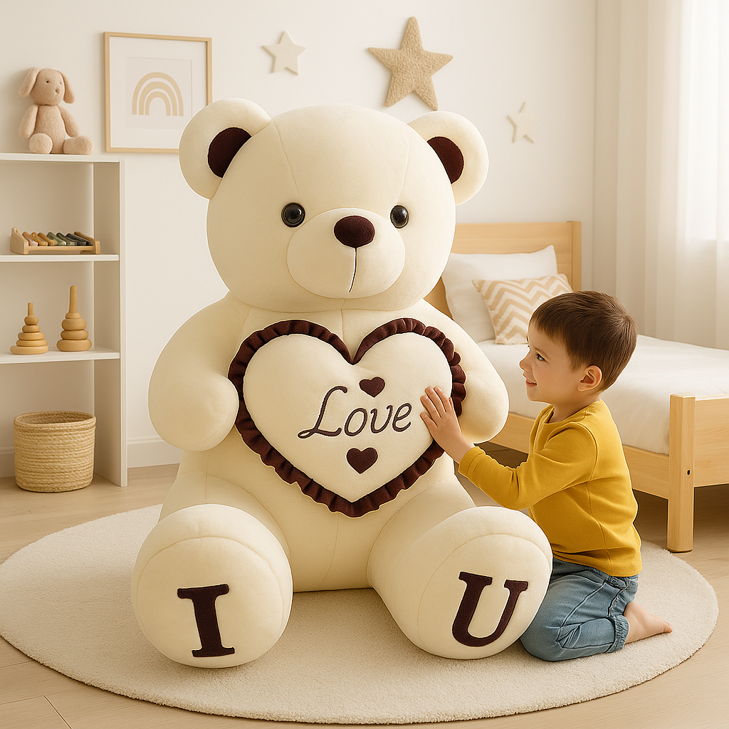 PELUCHE GEANTE | Ours tendre et rassurant