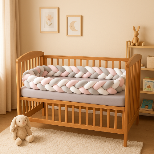 tour-de-lit-tresse-blanc-rose-gris-3-brins-chambre-bebe-fille