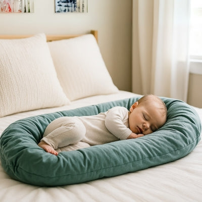 cocon-bebe-vert-marin-nid-douillet-pour-dodo