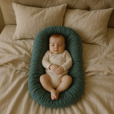 cocon-bebe-vert-pour-cadeau-de-naissance