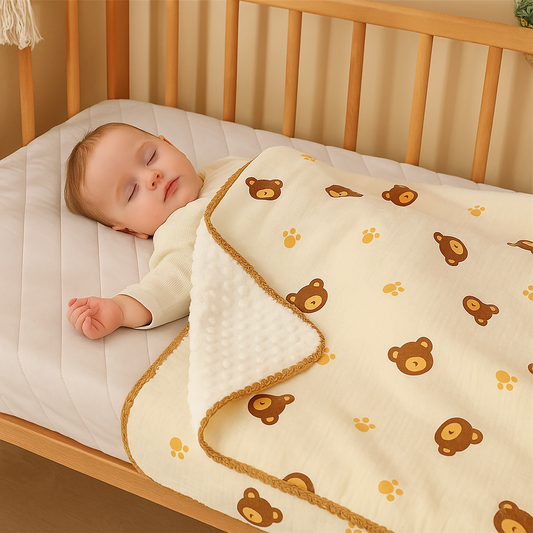 couverture-bébé-beige-avec-motifs-oursons-douillet-doux