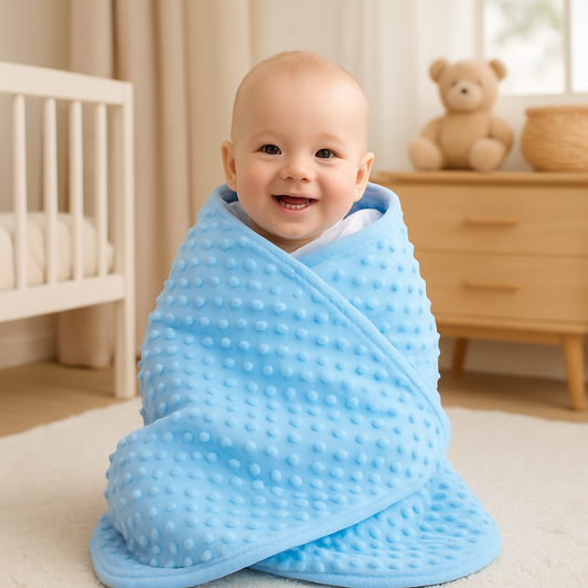 couverture-bebe-bleu-en-polyester-doux