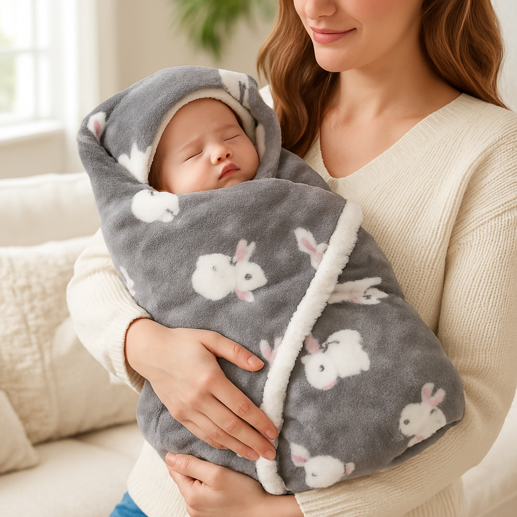 couverture-bebe-flanelle-gris-lapin-blanc