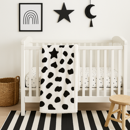 couverture-bebe-flanelle-taches-noires-vache