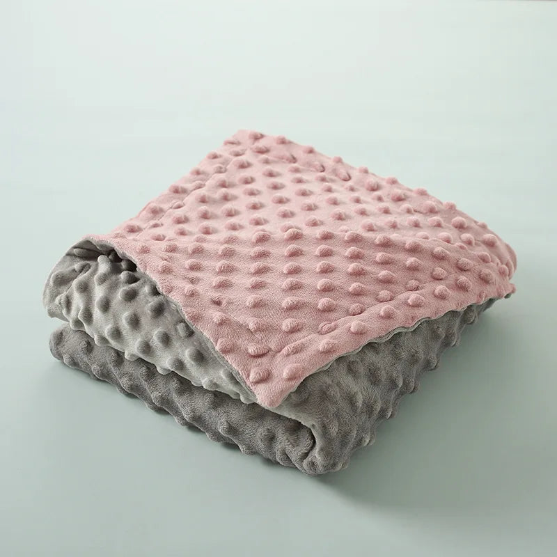 couverture-bébé-rose-et-gris-douce