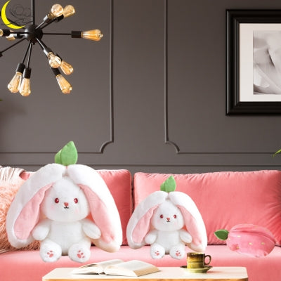 doudou-lapin-rose-trio-fraise