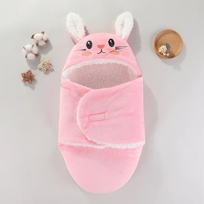 nid-d-ange-en-forme-lapin-rose-brodé