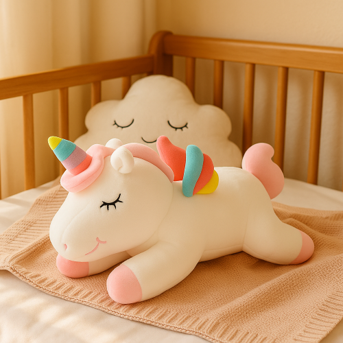 peluche-licorne-pour-decoration-lit-bebe