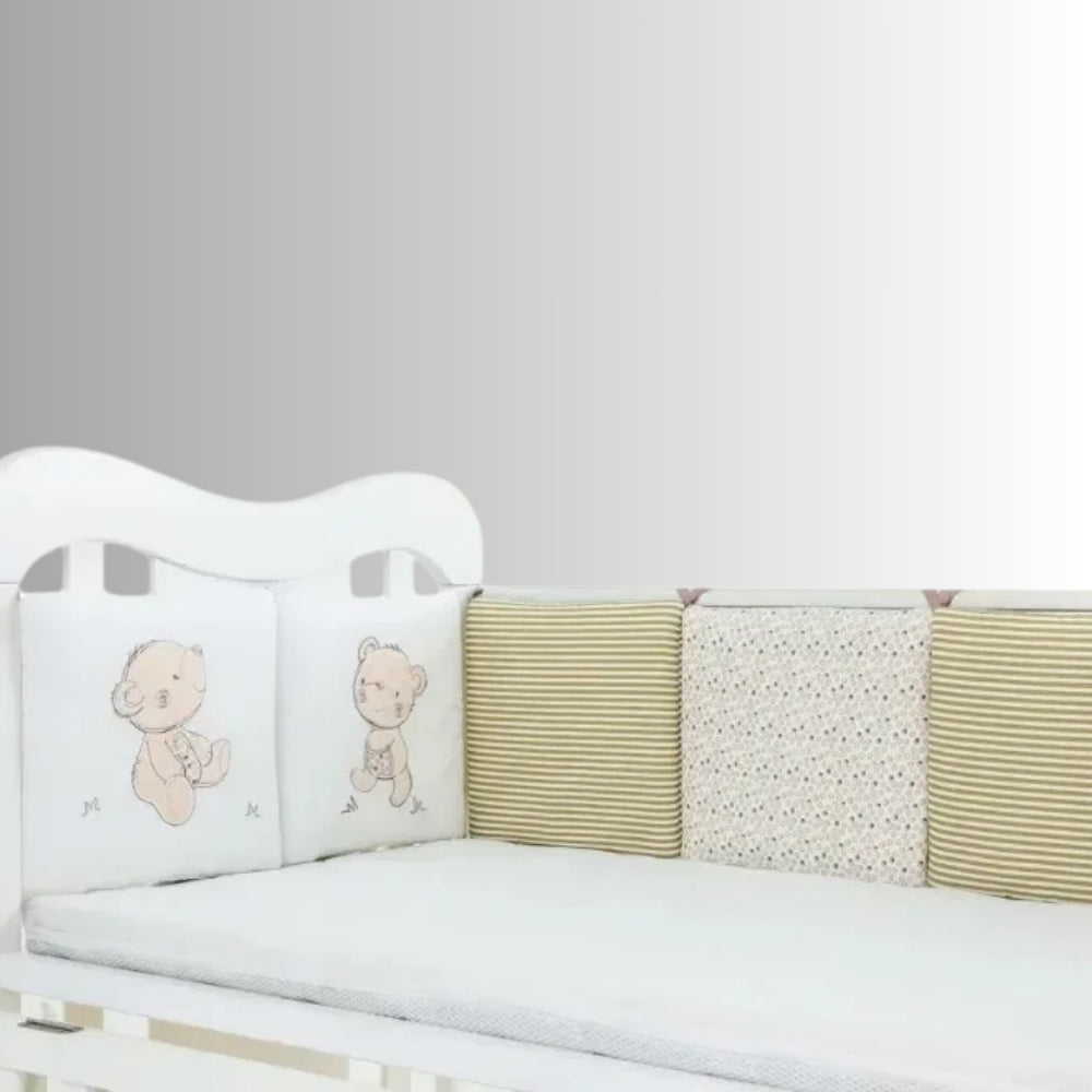 tour-de-lit-bébé-beige-oursons