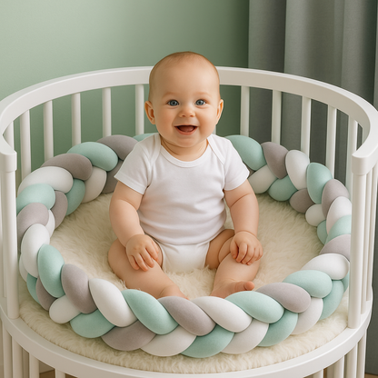 tresse-de-lit-blanc-vert-gris-douceur-protection