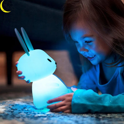 veilleuse-enfant-lapin-lumière-bleu